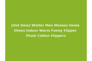 [Hot Item] Winter Men Women Home Shoes Indoor Warm Funny Slipper Plush Cotton Slippers