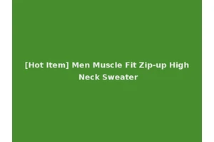 [Hot Item] Men Muscle Fit Zip-up High Neck Sweater