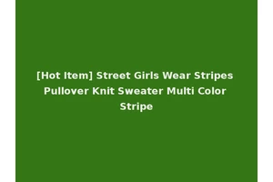 [Hot Item] Street Girls Wear Stripes Pullover Knit Sweater Multi Color Stripe