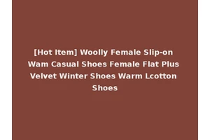 [Hot Item] Woolly Female Slip-on Wam Casual Shoes Female Flat Plus Velvet Winter Shoes Warm Lcotton Shoes