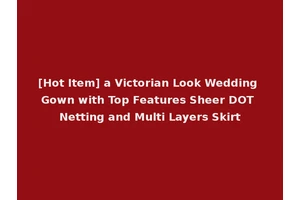 [Hot Item] a Victorian Look Wedding Gown with Top Features Sheer DOT Netting and Multi Layers Skirt