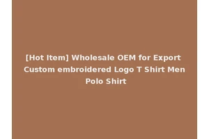 [Hot Item] Wholesale OEM for Export Custom embroidered Logo T Shirt Men Polo Shirt