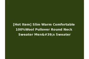 [Hot Item] Slim Warm Comfortable 100%Wool Pullover Round Neck Sweater Men's Sweater