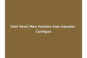 [Hot Item] Men Fashion Size Sweater Cardigan