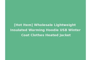 [Hot Item] Wholesale Lightweight Insulated Warming Hoodie USB Winter Coat Clothes Heated Jacket