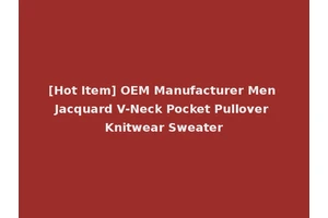 [Hot Item] OEM Manufacturer Men Jacquard V-Neck Pocket Pullover Knitwear Sweater