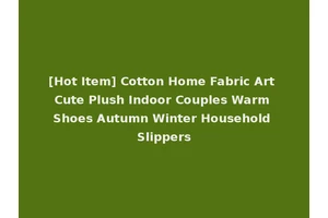 [Hot Item] Cotton Home Fabric Art Cute Plush Indoor Couples Warm Shoes Autumn Winter Household Slippers