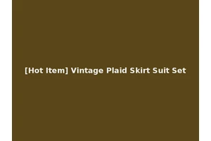[Hot Item] Vintage Plaid Skirt Suit Set