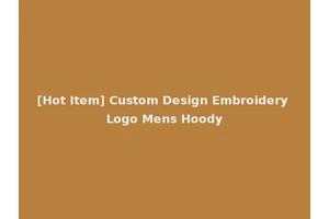 [Hot Item] Custom Design Embroidery Logo Mens Hoody