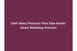 [Hot Item] Princess Plus Size Bridal Gown Wedding Dresses