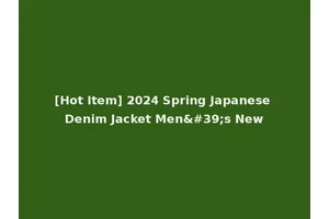 [Hot Item] 2024 Spring Japanese Denim Jacket Men's New
