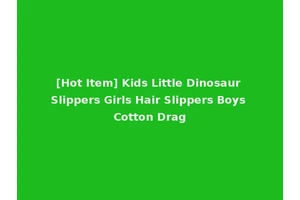 [Hot Item] Kids Little Dinosaur Slippers Girls Hair Slippers Boys Cotton Drag
