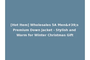 [Hot Item] Wholesales 5A Men's Premium Down Jacket - Stylish and Warm for Winter Christmas Gift