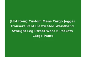 [Hot Item] Custom Mens Cargo Jogger Trousers Pant Elasticated Waistband Straight Leg Street Wear 6 Pockets Cargo Pants