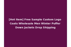 [Hot Item] Free Sample Custom Logo Coats Wholesale Men Winter Puffer Down Jackets Drop Shipping