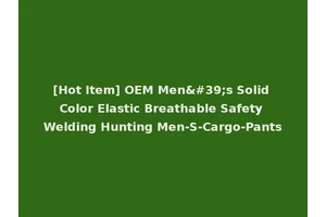 [Hot Item] OEM Men's Solid Color Elastic Breathable Safety Welding Hunting Men-S-Cargo-Pants