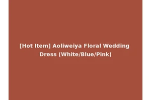 [Hot Item] Aoliweiya Floral Wedding Dress (White/Blue/Pink)