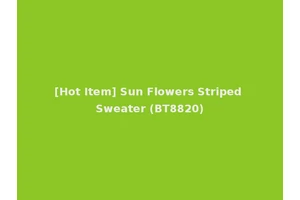 [Hot Item] Sun Flowers Striped Sweater (BT8820)