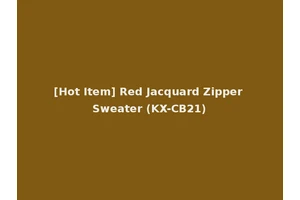 [Hot Item] Red Jacquard Zipper Sweater (KX-CB21)