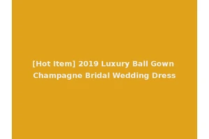[Hot Item] 2019 Luxury Ball Gown Champagne Bridal Wedding Dress