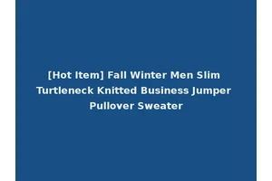[Hot Item] Fall Winter Men Slim Turtleneck Knitted Business Jumper Pullover Sweater