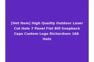 [Hot Item] High Quality Outdoor Laser Cut Hole 7 Panel Flat Bill Snapback Caps Custom Logo Richardson 168 Hats