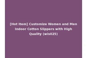 [Hot Item] Customize Women and Men Indoor Cotton Slippers with High Quality (wis025)