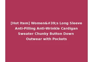 [Hot Item] Women's Long Sleeve Anti-Pilling Anti-Wrinkle Cardigan Sweater Chunky Button Down Outwear with Pockets