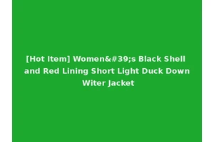 [Hot Item] Women's Black Shell and Red Lining Short Light Duck Down Witer Jacket