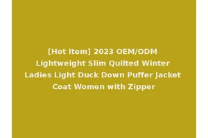 [Hot Item] 2023 OEM/ODM Lightweight Slim Quilted Winter Ladies Light Duck Down Puffer Jacket Coat Women with Zipper