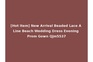 [Hot Item] New Arrival Beaded Lace A Line Beach Wedding Dress Evening Prom Gown Qjm5537