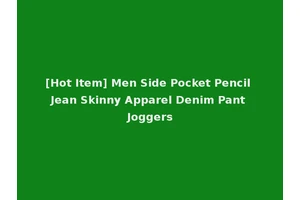 [Hot Item] Men Side Pocket Pencil Jean Skinny Apparel Denim Pant Joggers