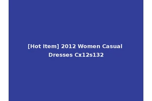 [Hot Item] 2012 Women Casual Dresses Cx12s132