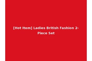 [Hot Item] Ladies British Fashion 2-Piece Set