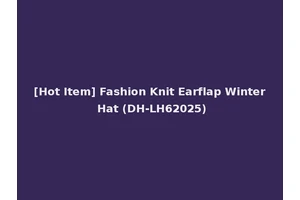[Hot Item] Fashion Knit Earflap Winter Hat (DH-LH62025)
