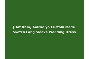 [Hot Item] Aoliweiya Custom Made Sketch Long Sleeve Wedding Dress