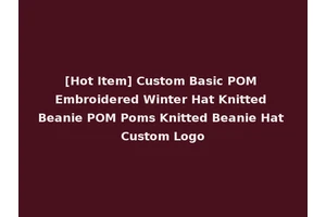 [Hot Item] Custom Basic POM Embroidered Winter Hat Knitted Beanie POM Poms Knitted Beanie Hat Custom Logo