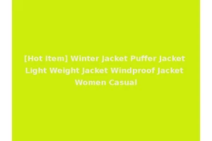 [Hot Item] Winter Jacket Puffer Jacket Light Weight Jacket Windproof Jacket Women Casual