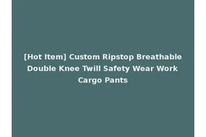 [Hot Item] Custom Ripstop Breathable Double Knee Twill Safety Wear Work Cargo Pants