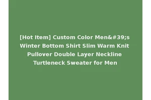 [Hot Item] Custom Color Men's Winter Bottom Shirt Slim Warm Knit Pullover Double Layer Neckline Turtleneck Sweater for Men