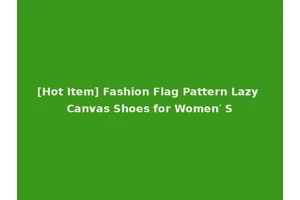 [Hot Item] Fashion Flag Pattern Lazy Canvas Shoes for Women′ S