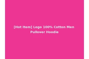 [Hot Item] Logo 100% Cotton Men Pullover Hoodie