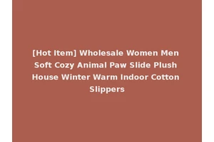 [Hot Item] Wholesale Women Men Soft Cozy Animal Paw Slide Plush House Winter Warm Indoor Cotton Slippers