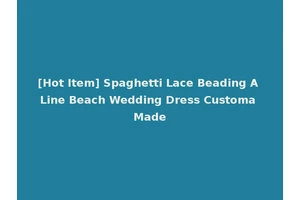 [Hot Item] Spaghetti Lace Beading A Line Beach Wedding Dress Customa Made