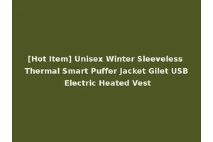 [Hot Item] Unisex Winter Sleeveless Thermal Smart Puffer Jacket Gilet USB Electric Heated Vest