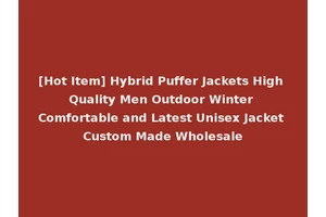 [Hot Item] Hybrid Puffer Jackets High Quality Men Outdoor Winter Comfortable and Latest Unisex Jacket Custom Made Wholesale