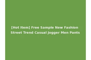 [Hot Item] Free Sample New Fashion Street Trend Casual Jogger Men Pants