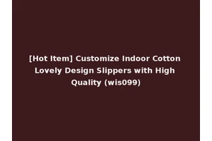 [Hot Item] Customize Indoor Cotton Lovely Design Slippers with High Quality (wis099)