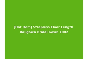 [Hot Item] Strapless Floor Length Ballgown Bridal Gown 1902