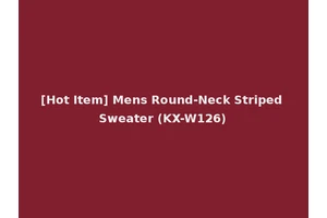 [Hot Item] Mens Round-Neck Striped Sweater (KX-W126)